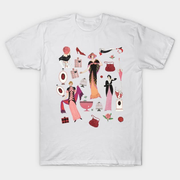 Vintage Fashion Style Classy Illustration T-Shirt by thecolddots